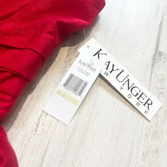 Kay Unger NWT Silk Bejeweled Dress Size 4 - Picture 2 of 5